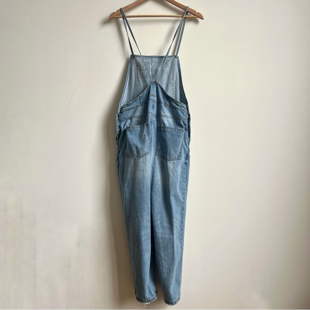 Zara Basic Z1975 Denim Distressed Button Overalls… - image 5